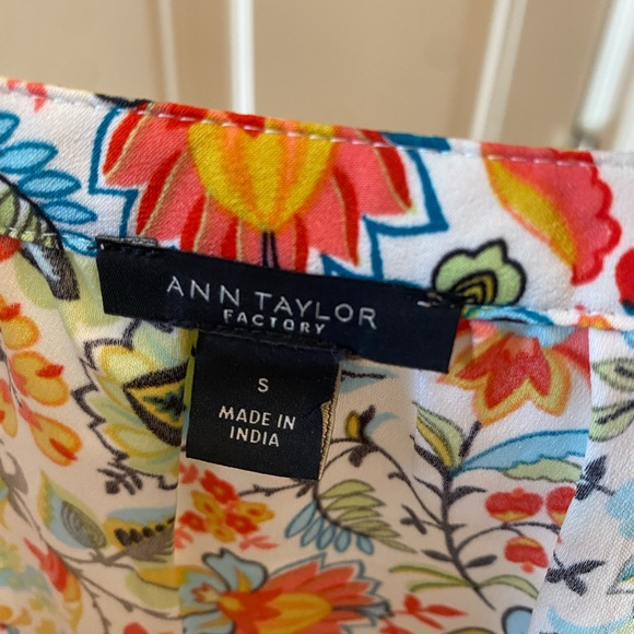 Like new - Ann Taylor Pink and Green Ruffled Tiered Sundress - Picture 3 of 4